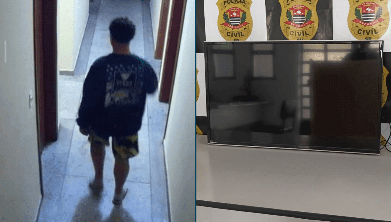 Imagens de câmeras ajudaram a Polícia Civil a identificar o suspeito