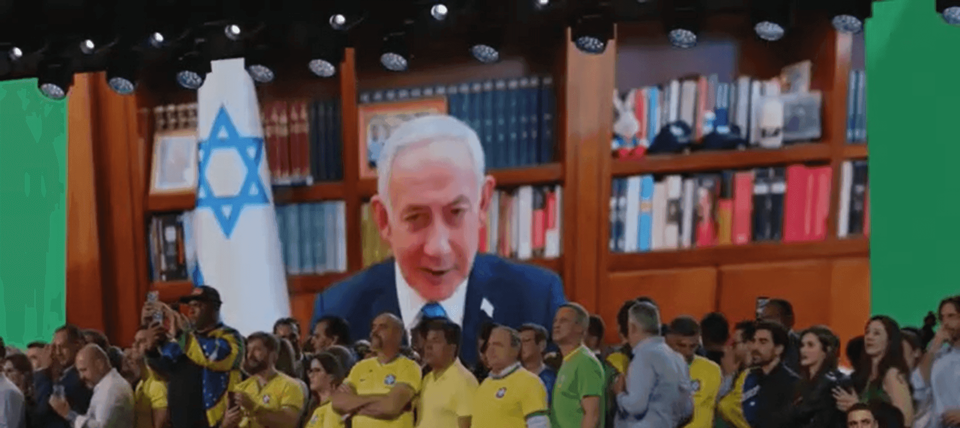 Em vídeo, Netanyahu demonstra apoio a candidatura de Flávio; vídeo foi exibido em Convenção do PL