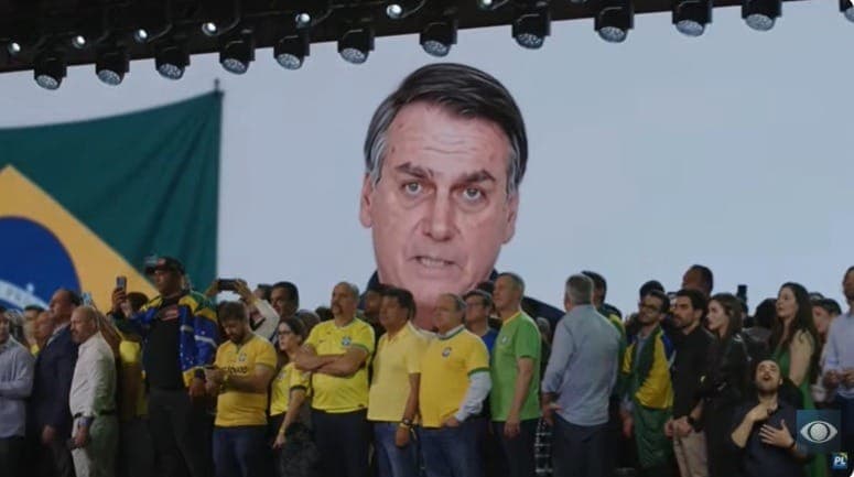 Vídeo feito com IA de apoio do ex-presidente Jair Bolsonaro à candidatura de Flávio