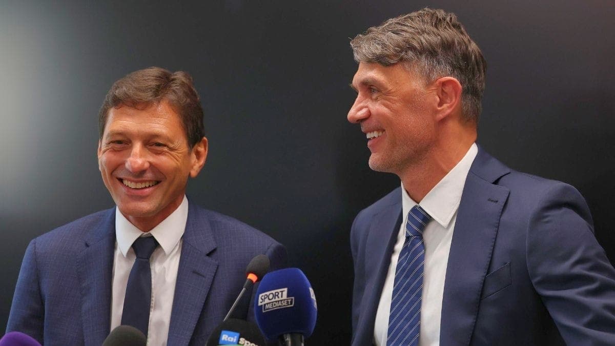 Leonardo e Maldini, diretores da Seleção Italiana