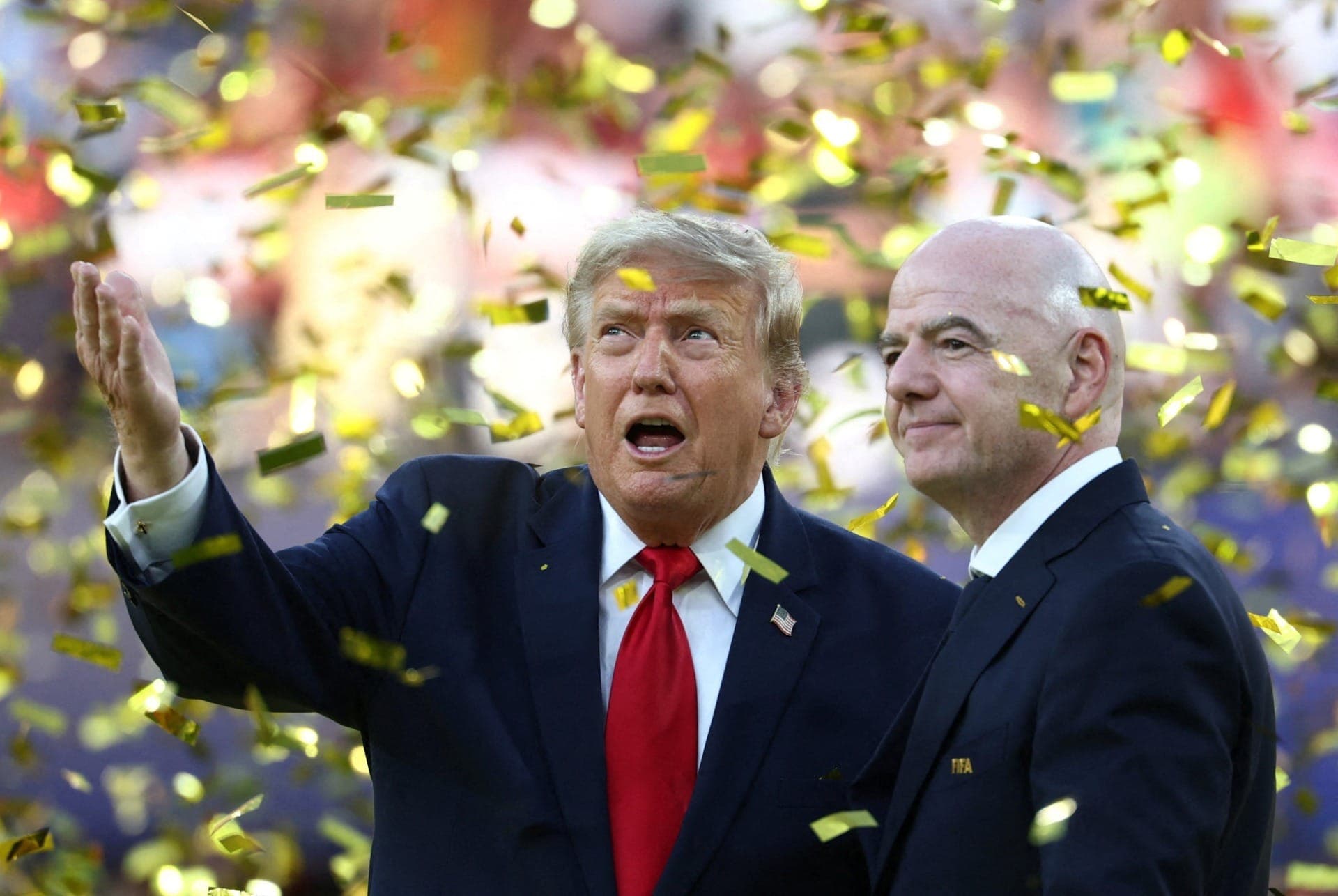 Donald Trump e Gianni Infantino na final da Copa do Mundo