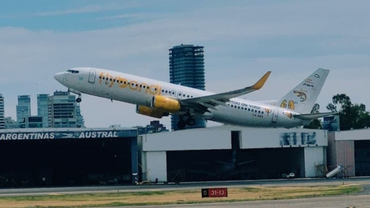 Avião da companhia aérea Flybondi