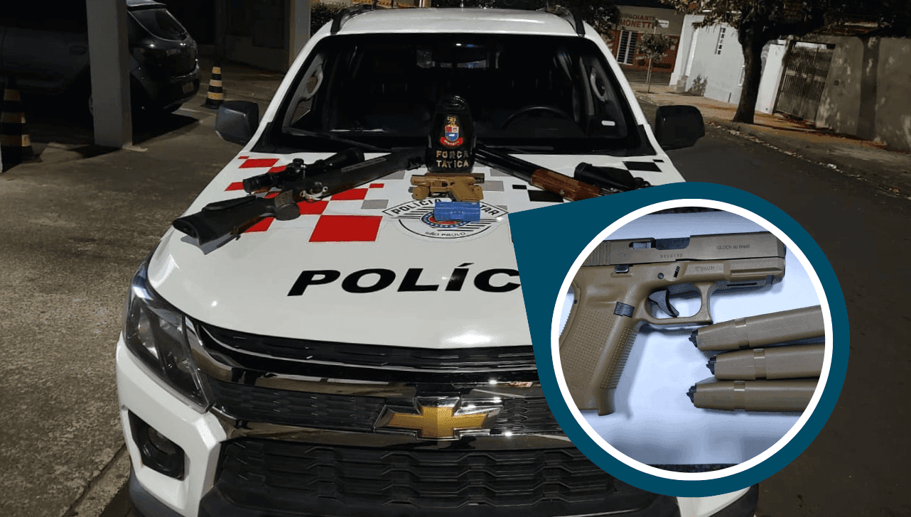 A pistola foi apreendida e as outras duas armas foram devolvidas ao dono