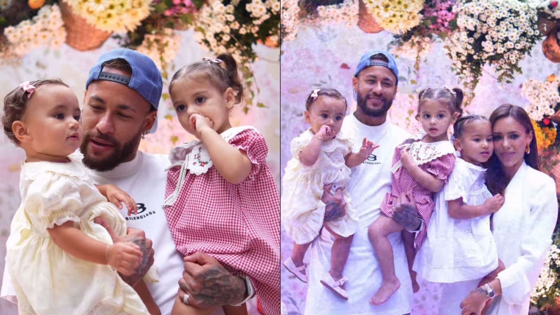 Neymar e Bruna Biancardi fizeram aniversário conjunto das filhas