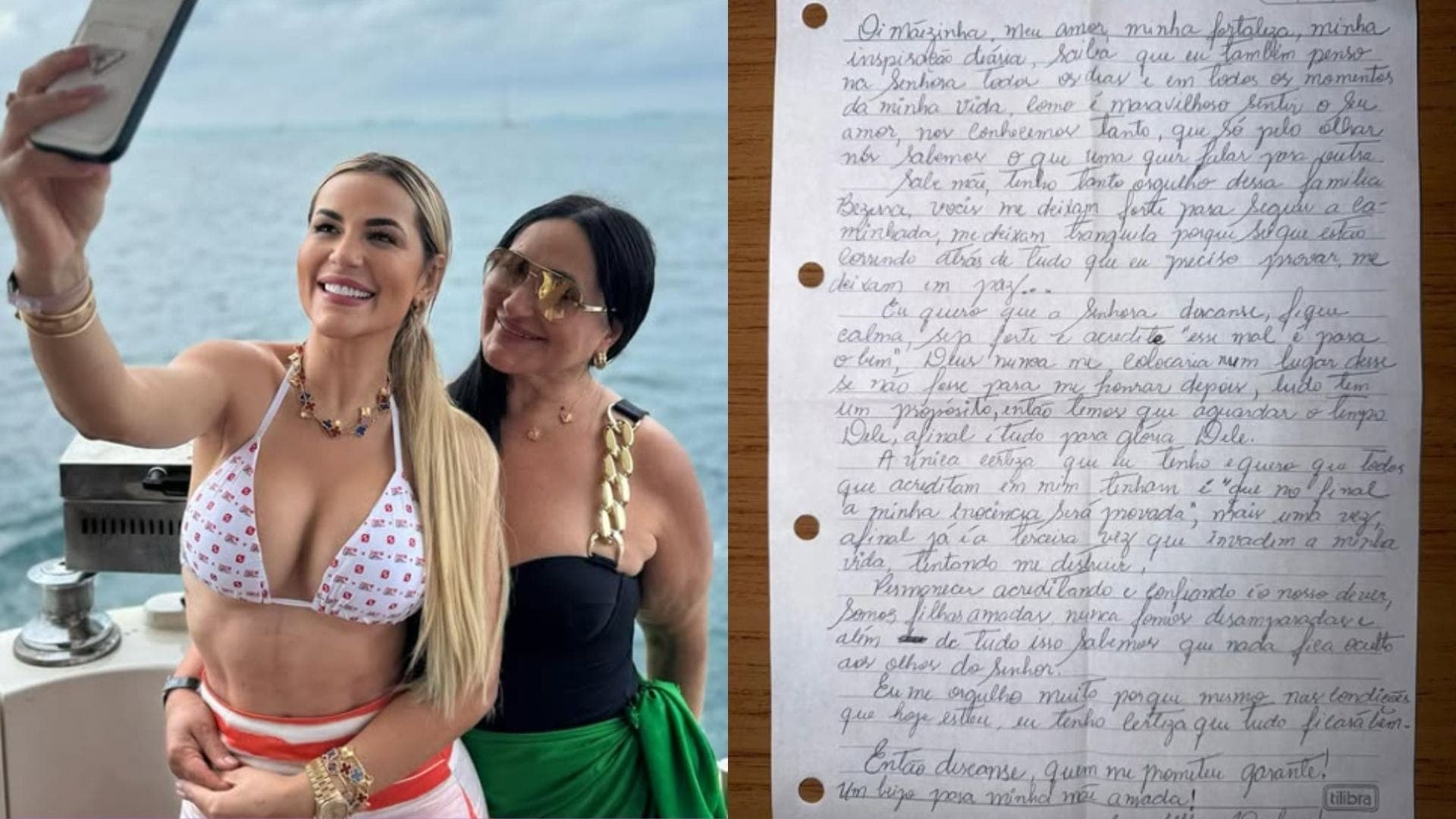 Deolane Bezerra enviou carta para a mãe, Solange Bezerra