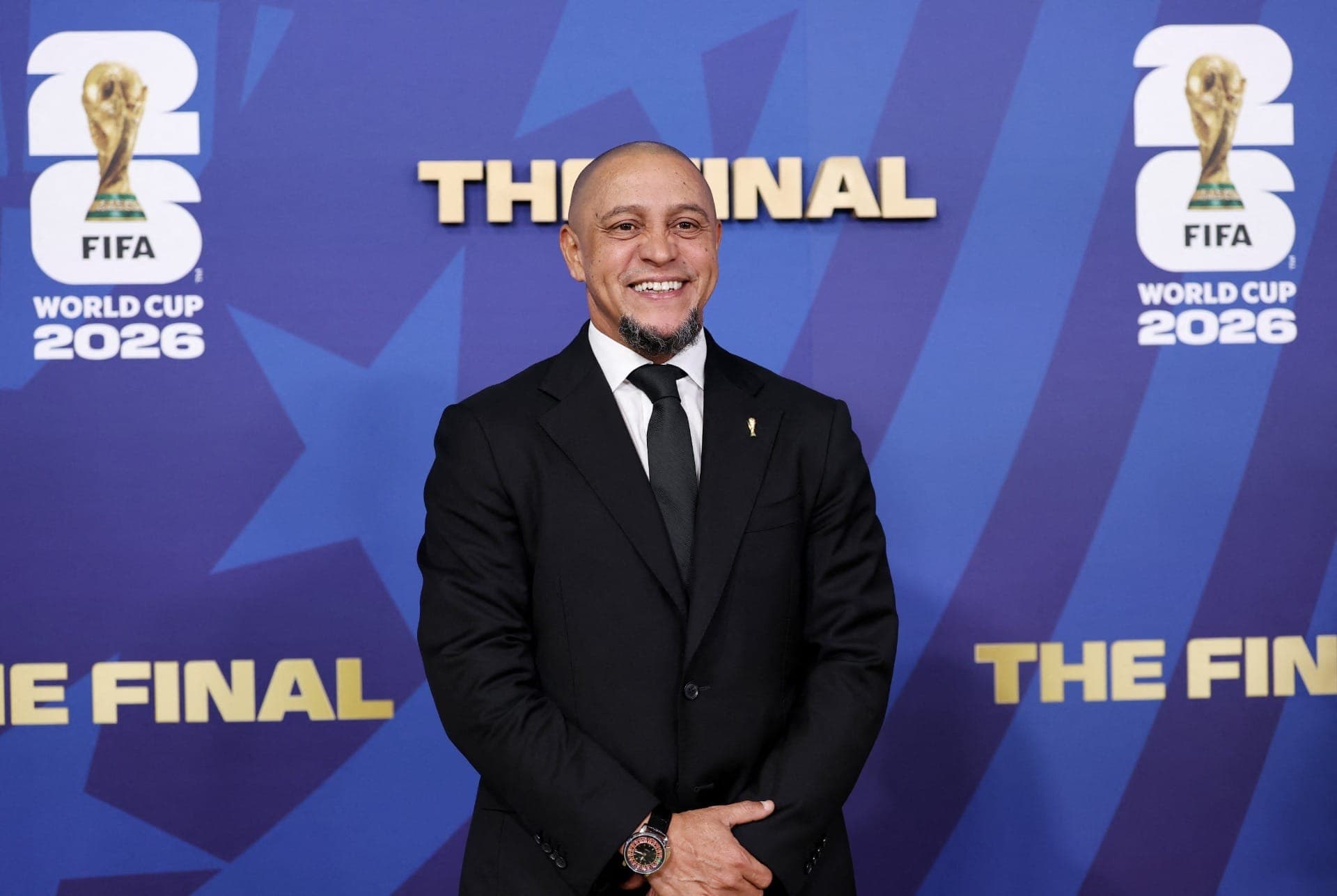 Roberto Carlos em evento da Fifa
