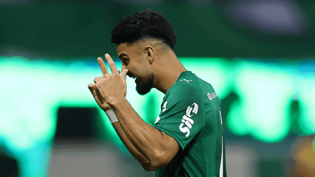 Flaco López comemora gol do Palmeiras