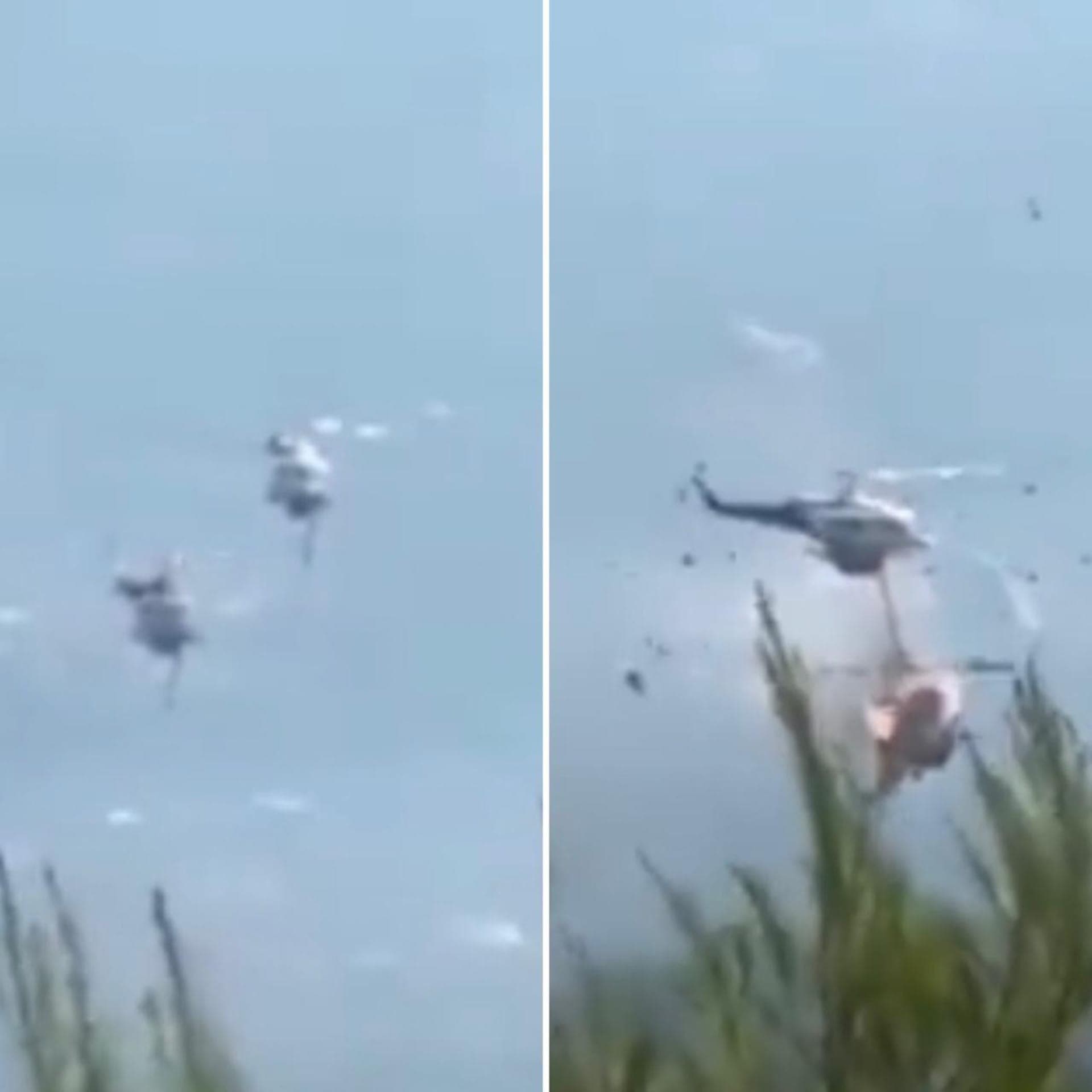 Helicópters se chocam no ar na Grécia