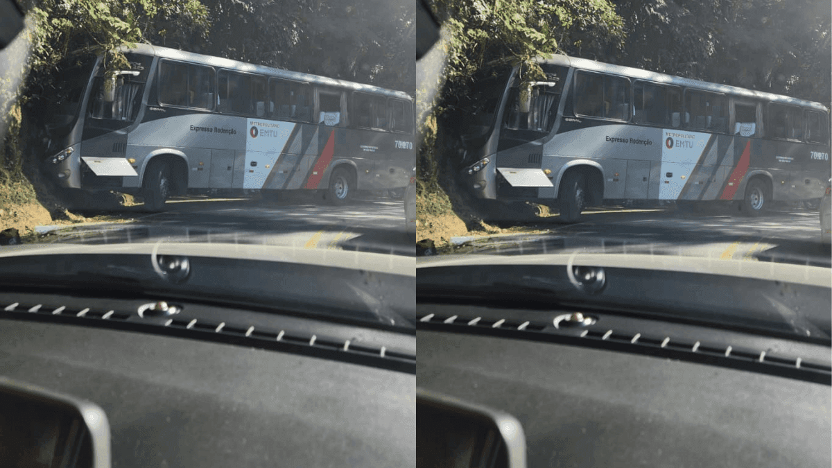 Acidente com ônibus intermunicipal na Oswaldo Cruz