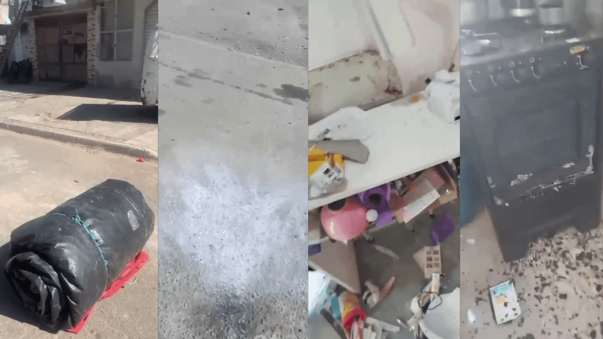 Artefatos explosivos atingiram pessoas e destruíram pertences