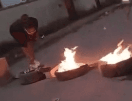 Protesto em Itaguaí causado pela falta de luz