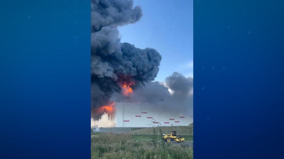 Ataque de drone ucraniano a um armazém da Rússia, em 4 de agosto