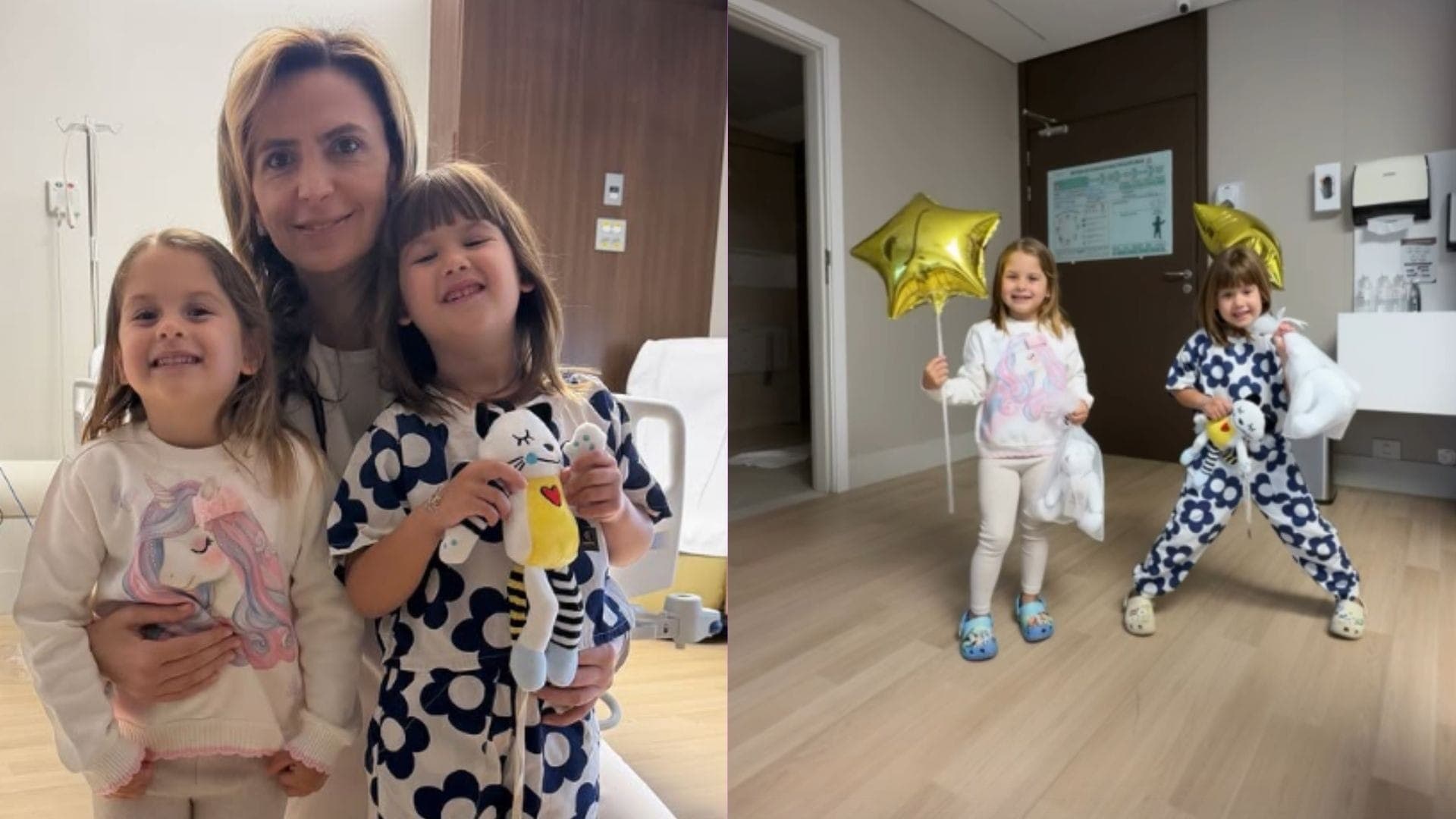 Maria Flor e Maria Alice receberam alta