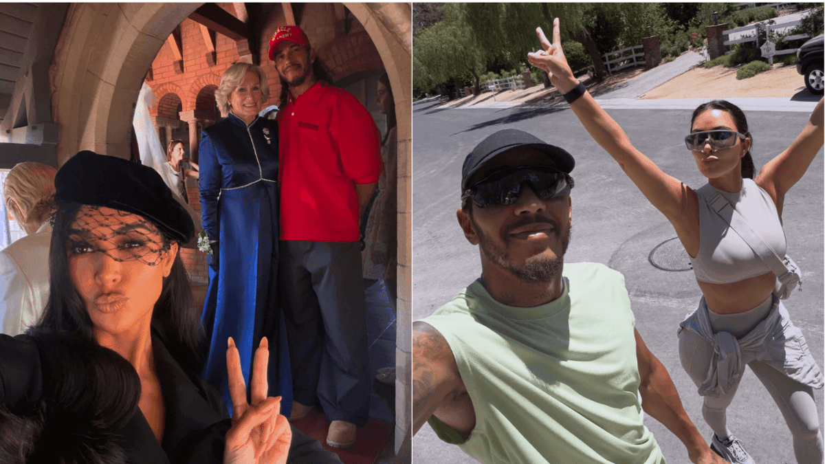 Lewis Hamilton abre álbum de férias com Kim Kardashian