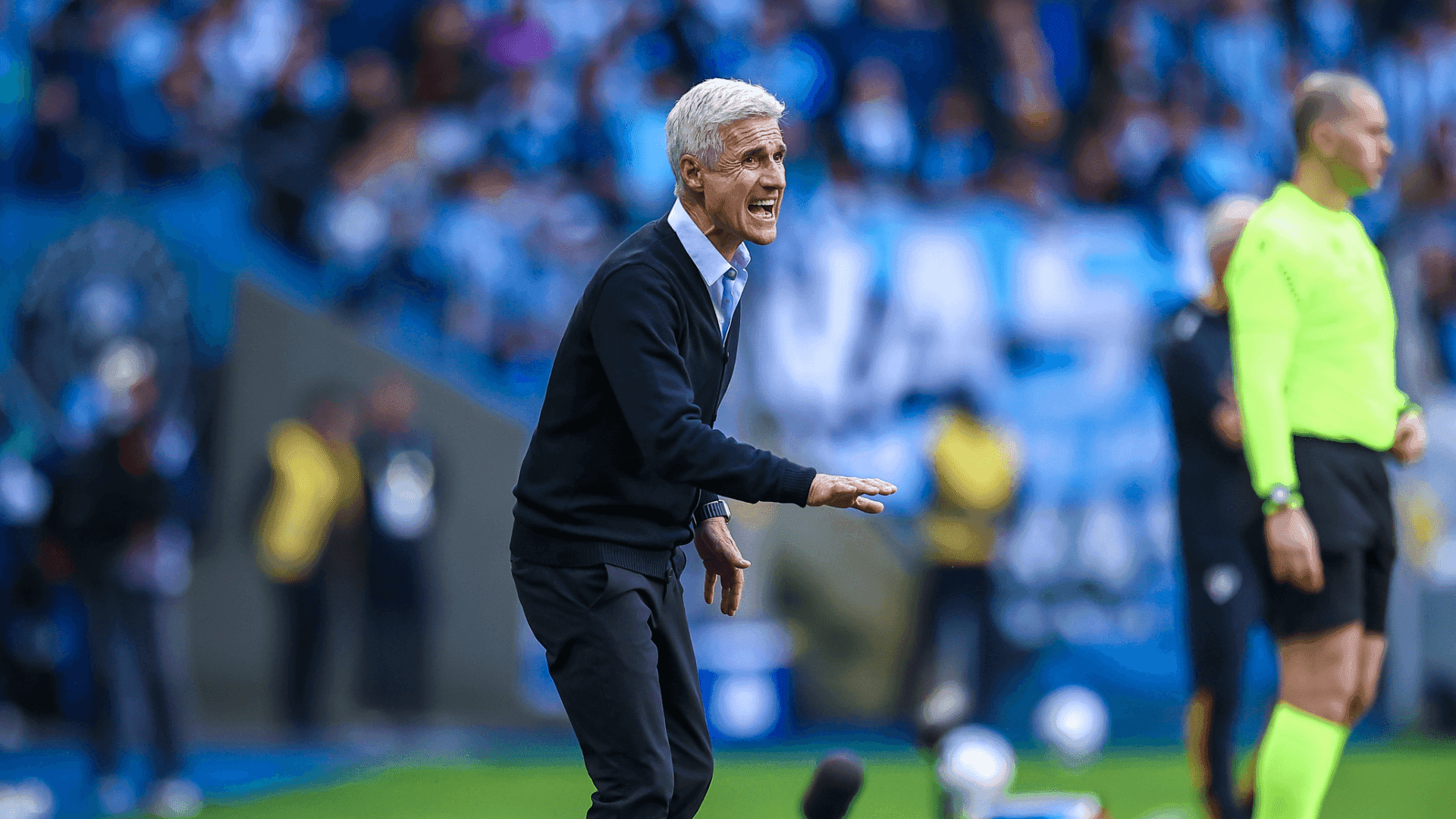 Luís Castro, técnico do Grêmio, durante a partida contra o São Paulo