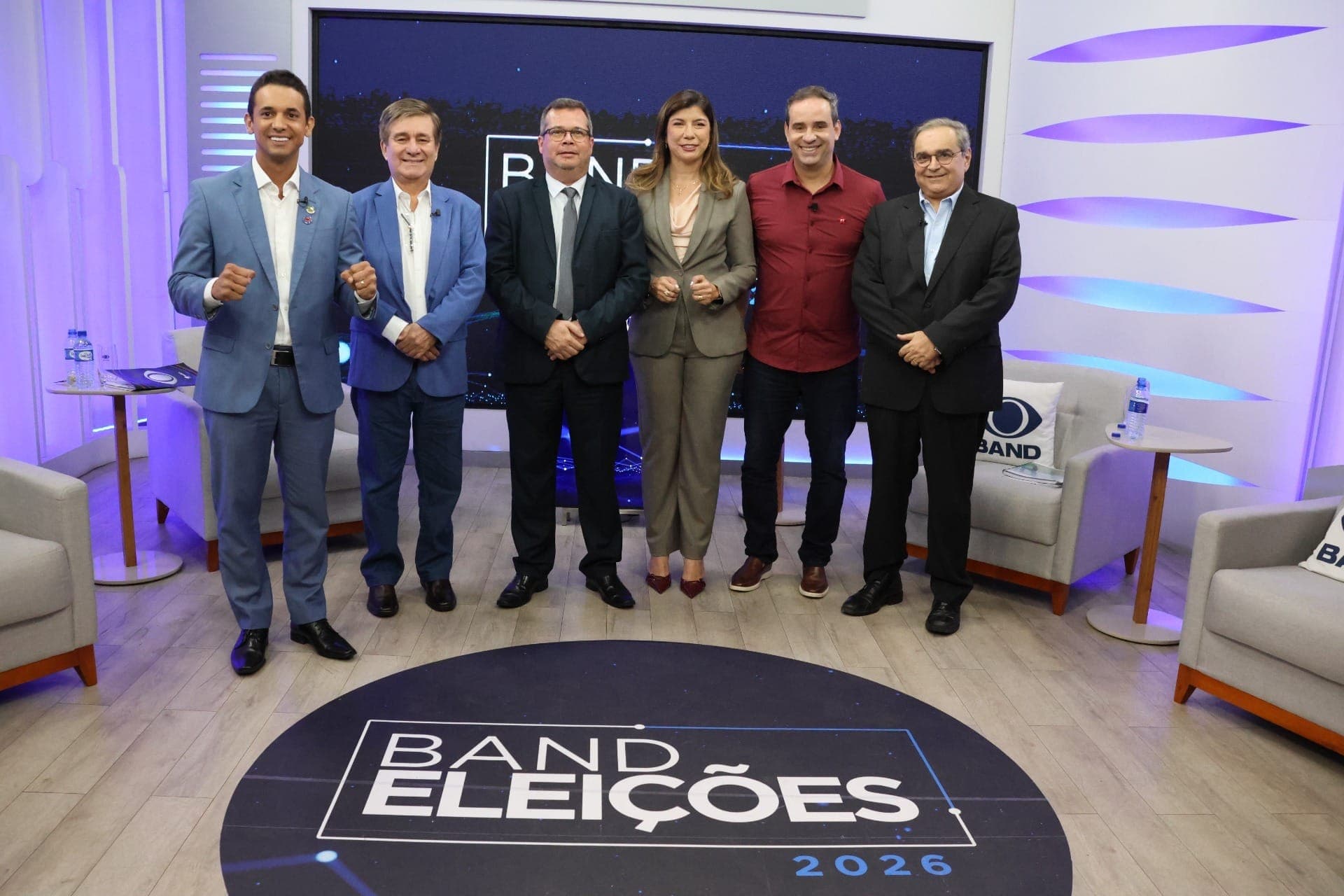 Allyson Bezerra, Álvaro Dias, Cadu de Lula e Robério Paulino participaram do primeiro confronto televisivo da disputa pelo governo do RN