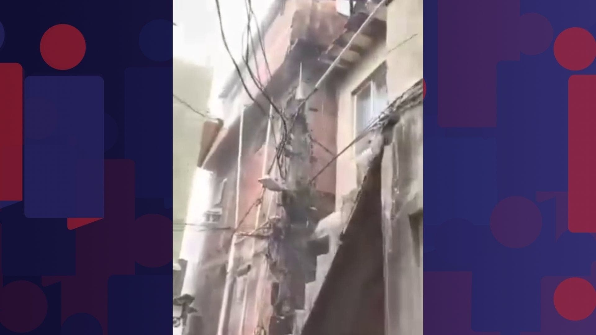 Parte do imóvel teria cedido parcialmente na manhã desta segunda-feira