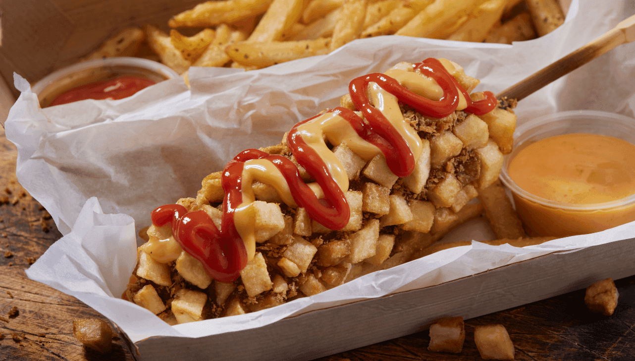 Korean Corn Dog é uma comida de rua extremamente típica e popular na Coreia do Sul