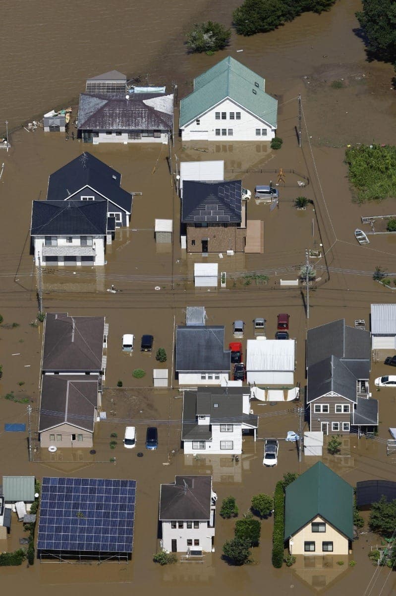 Imagens aéreas de Oamishirasato, província de Chiba, no Japão
