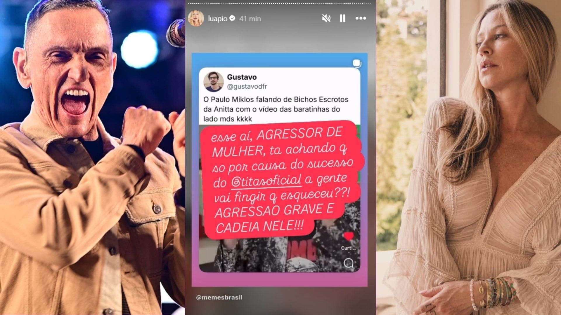 Luana Piovani criticou Paulo Miklos