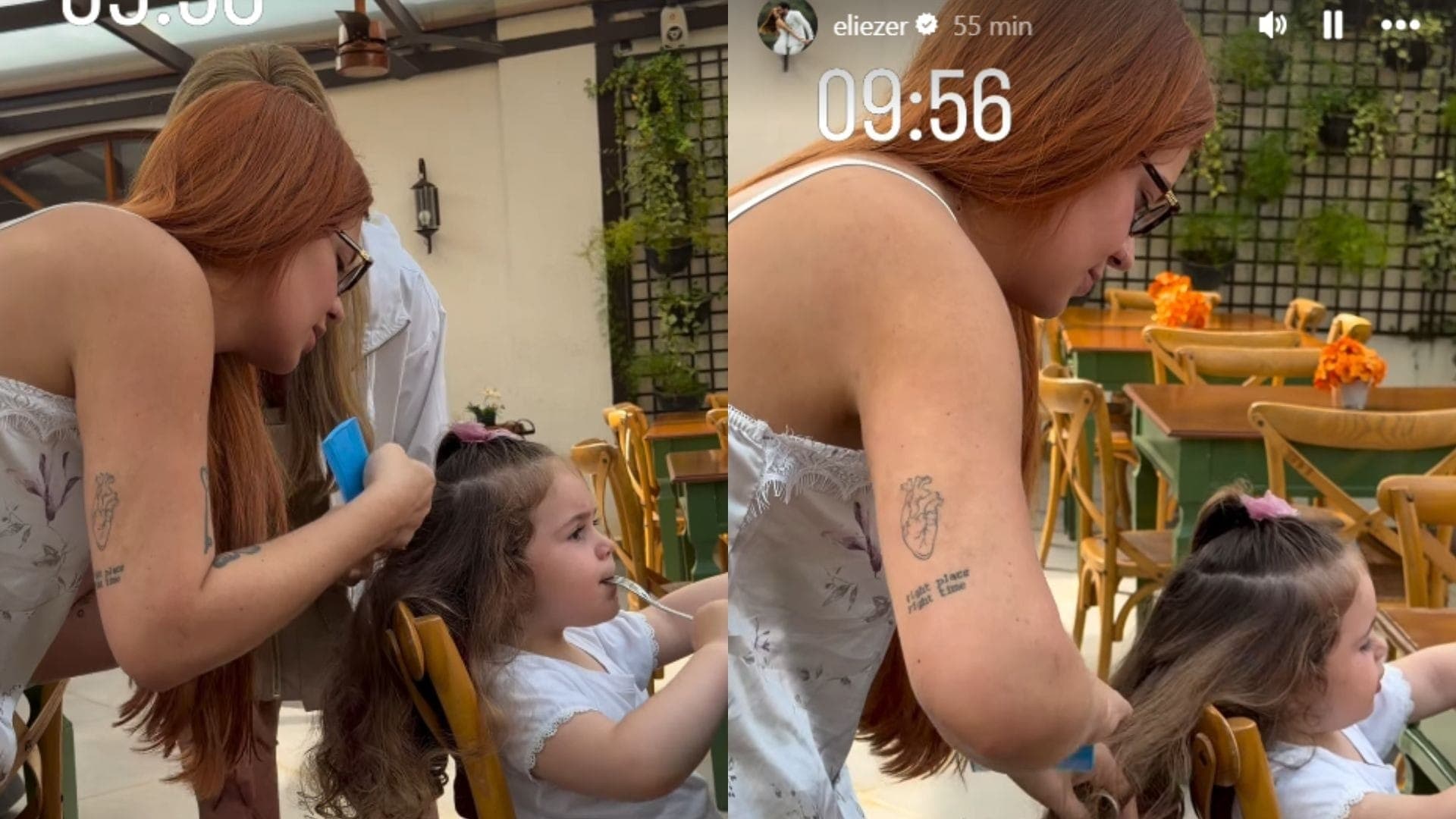 Viih Tube inspeciona cabelo da filha, Lua