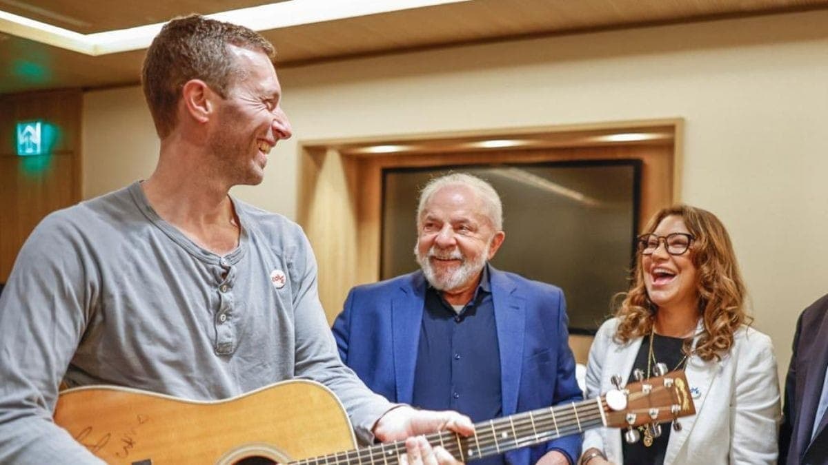 Lula, Janja e Chris Martin