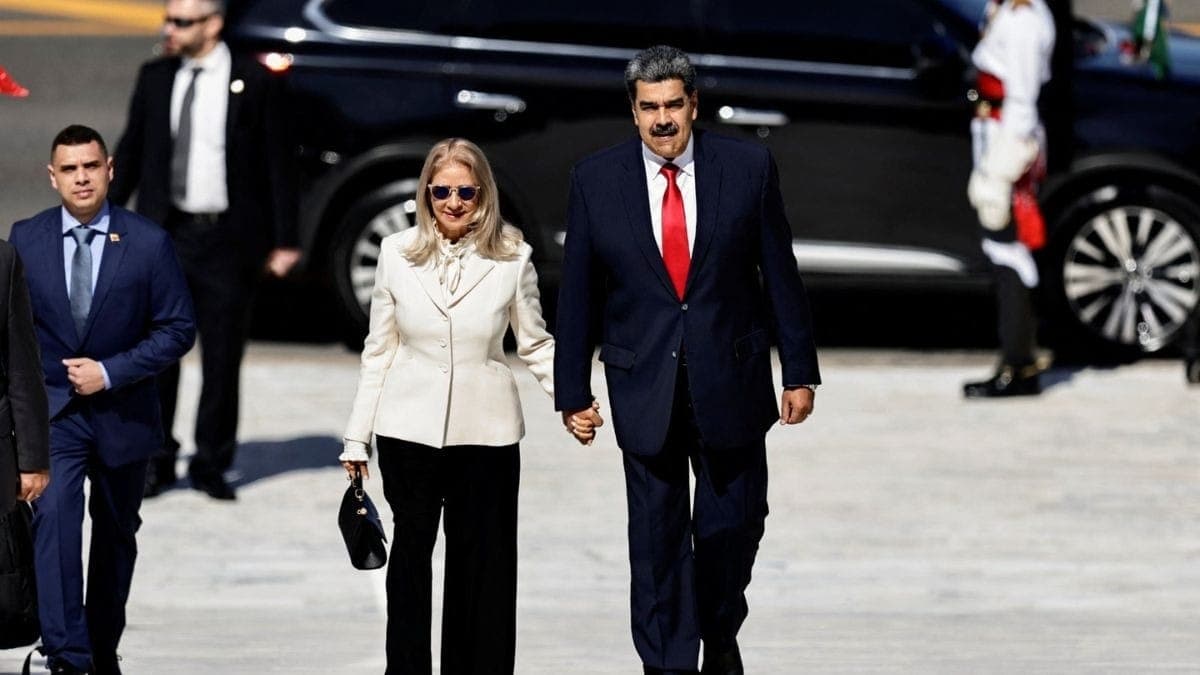 Cilia flores, a primeira-dama da Venezuela, com o presidente Nicolás Maduro