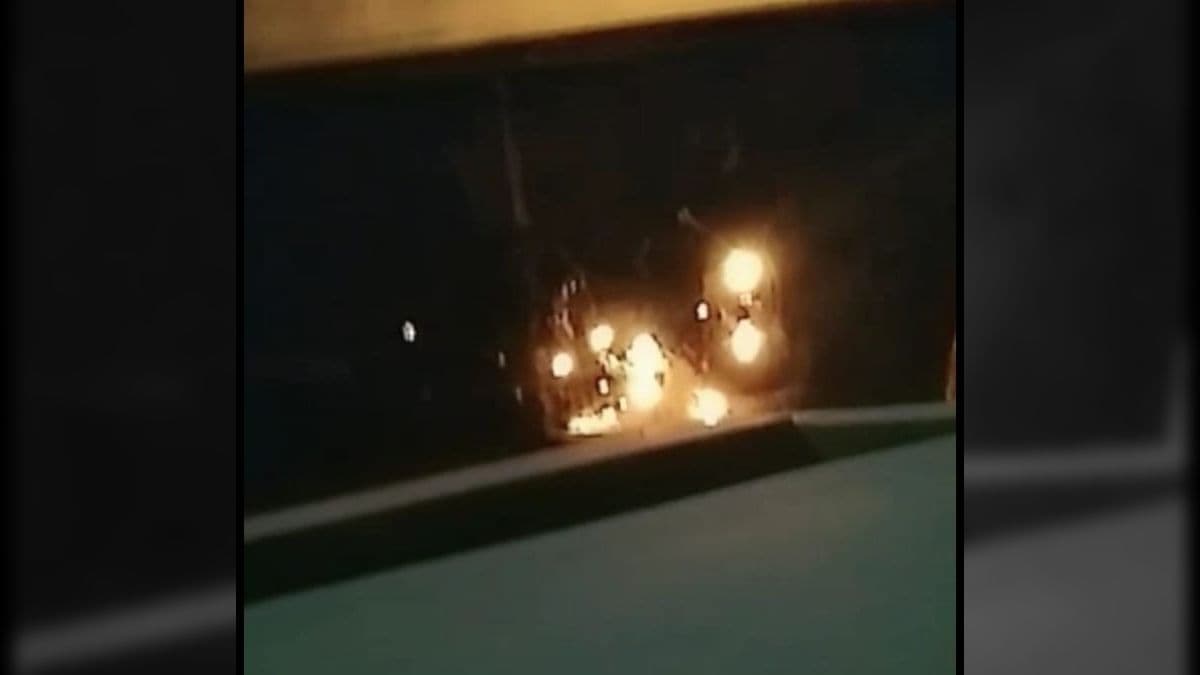 Balão cai em garagem depois de atingir toldo de moradores em Vila Valqueire