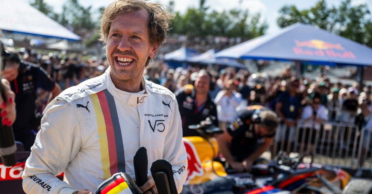 Sebastian Vettel em evento da Red Bull na Alemanha em 2023