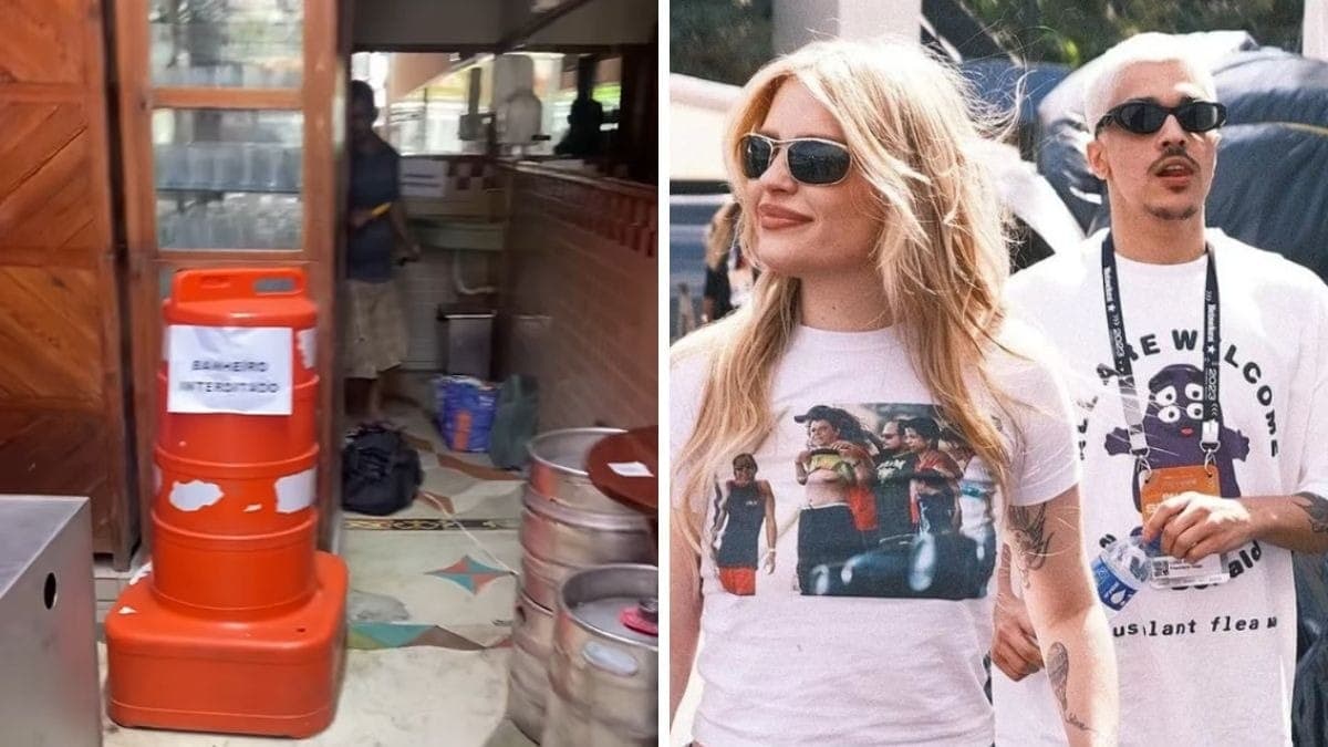 Banheiro onde Chico Moedas teria traído Luísa Sonza, em bar do Rio