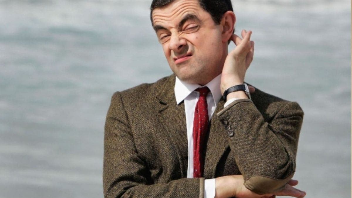O ator Rowan Atkinson como Mr. Bean