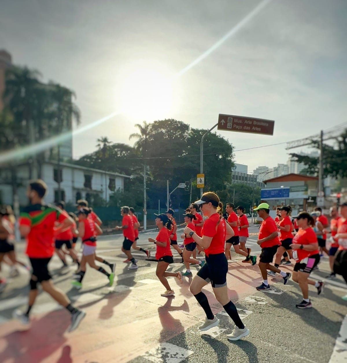 Cacá Filippini em mais uma prova de corrida de rua