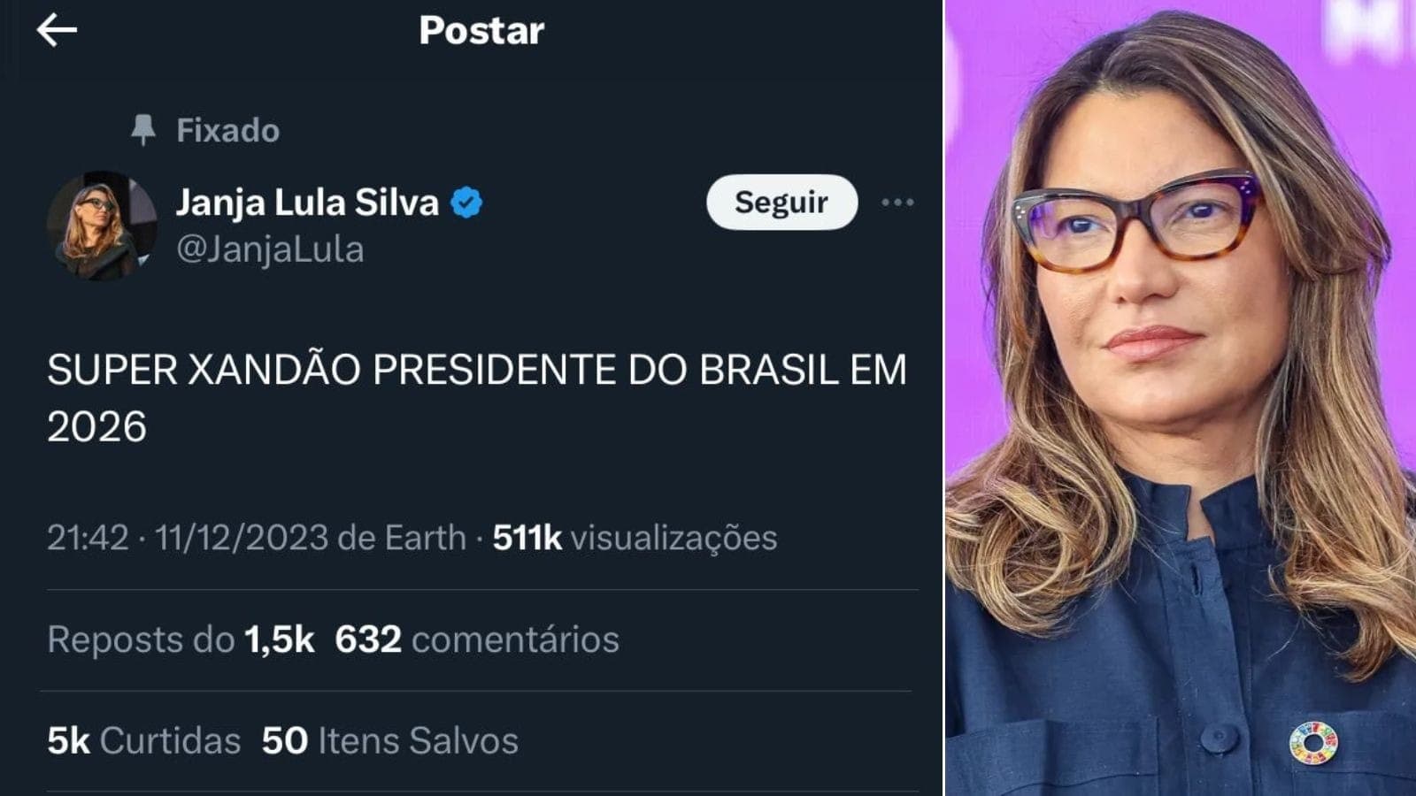 Hackers invadem perfil de Janja no X