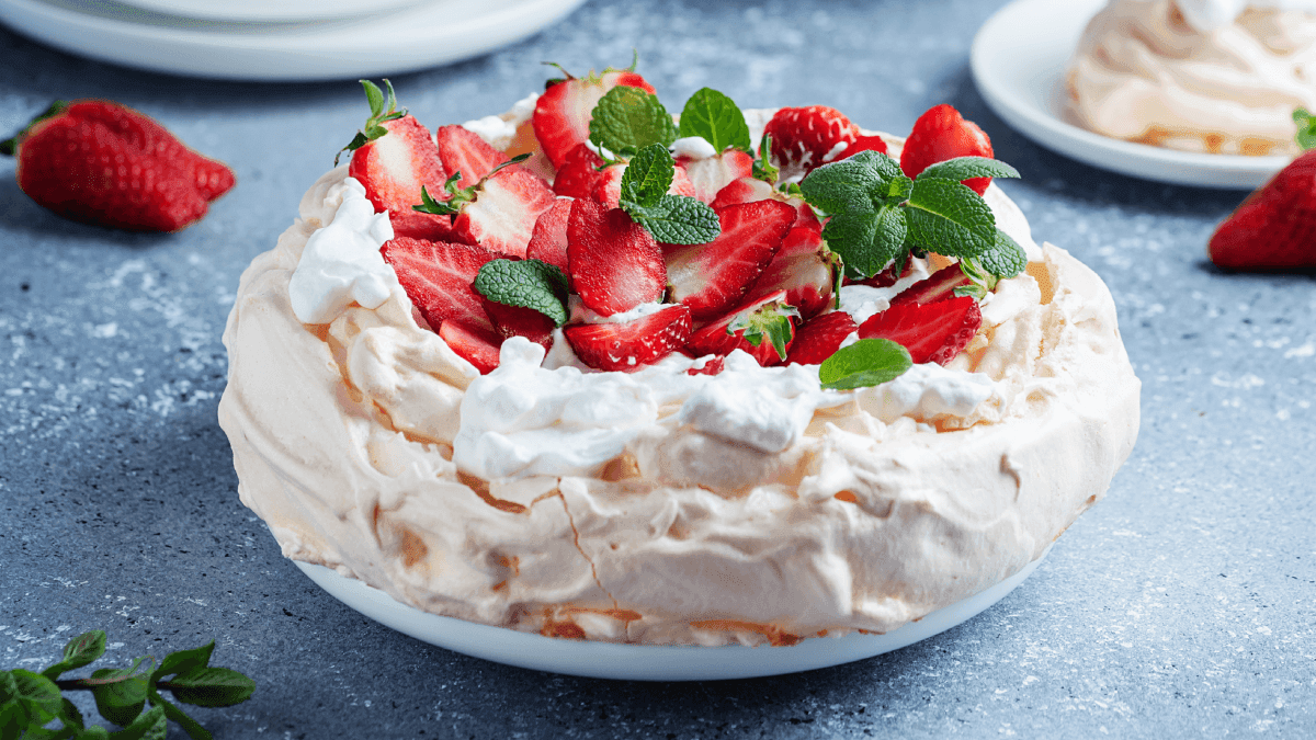 Merengue de morango da Carole Crema