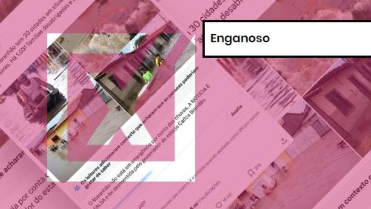 Fotos de alagamento no Maranhão são antigas e não retratam atual situação do estado