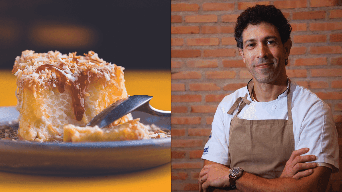 Pudim de tapioca do Rodrigo Oliveira, do Restaurante Mocotó