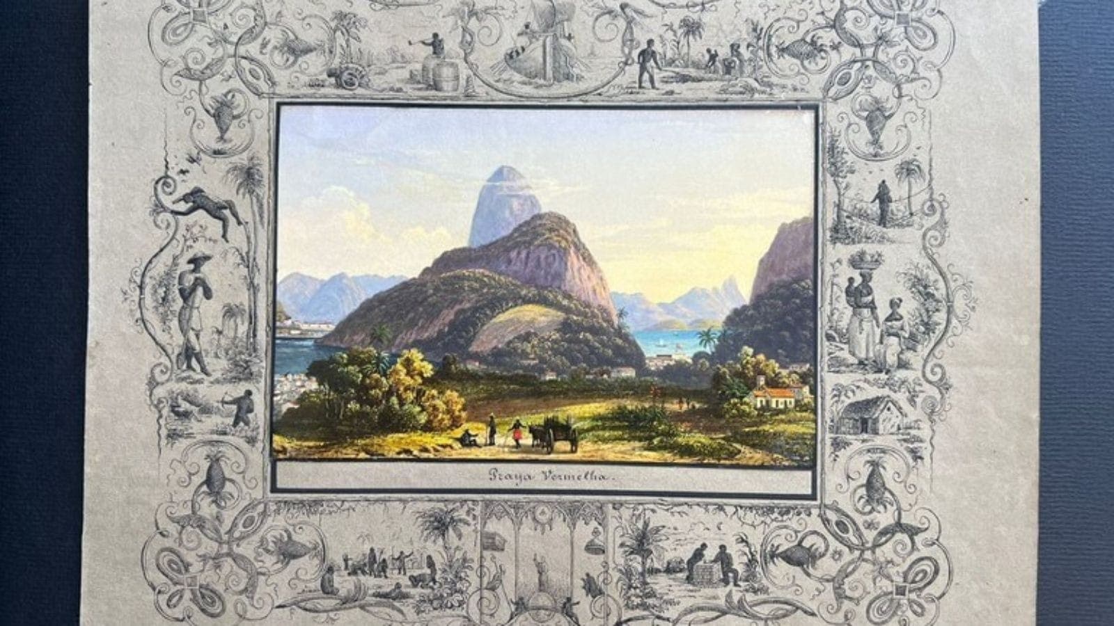 Livro de gravuras "Souvenirs de Rio de Janeiro", de Johann Jacob Steinmann