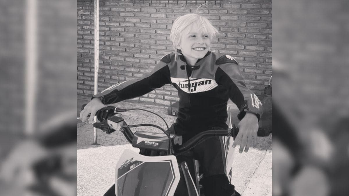Lorenzo Somaschini, motoclista de 9 anos que morreu em acidente