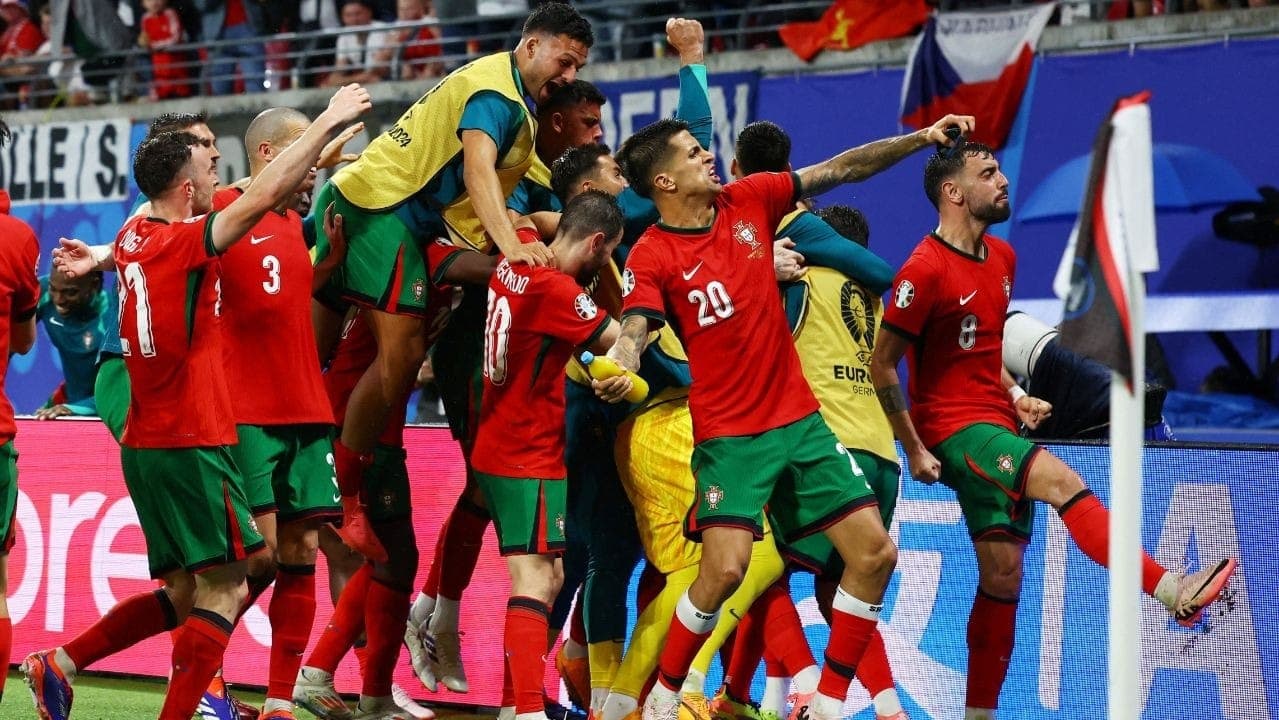 Francisco Conceição fez o gol da vitória de Portugal