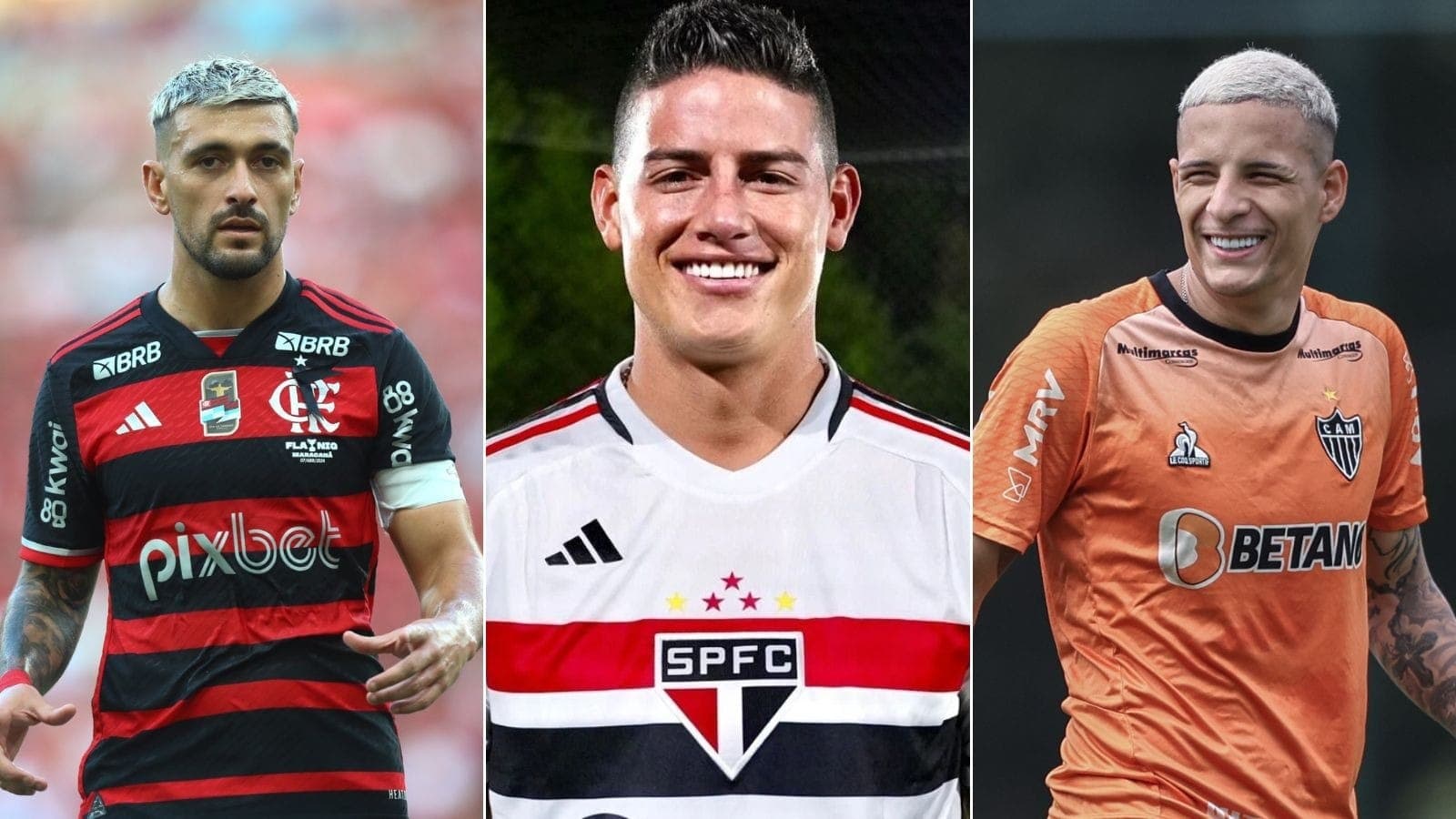 Arrascaeta, James Rodríguez e Guilherme Arana estarão na Copa América