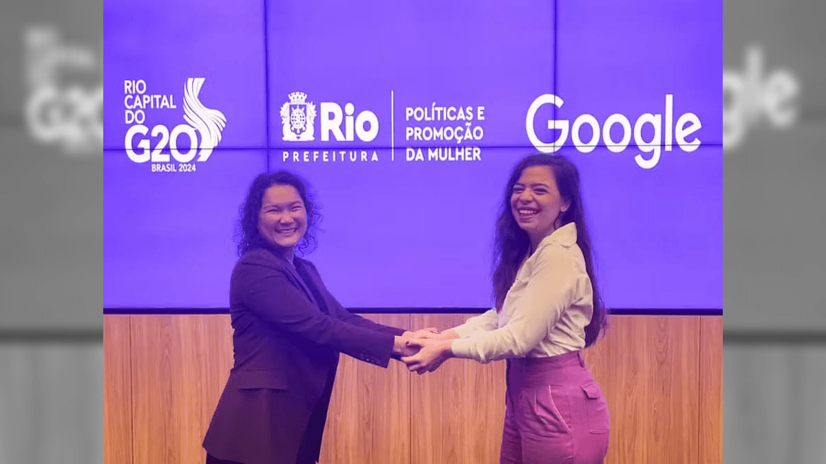 Carolina Yap, do Google, e Lidiane de Paula, da Secretaria da Mulher: parceria firmada