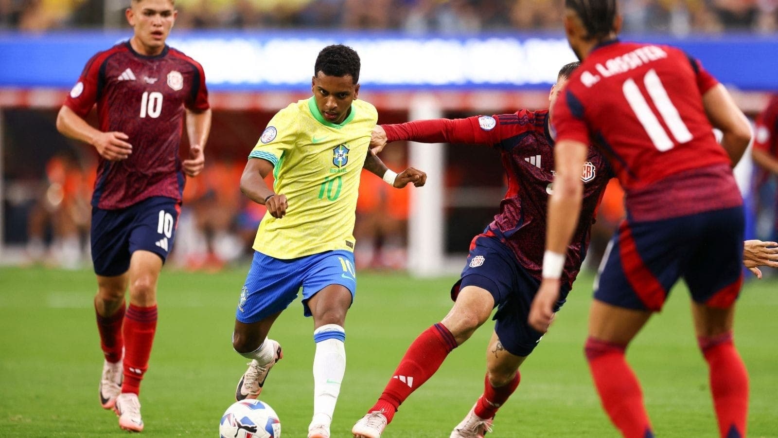 Rodrygo criou muitas jogadas de perigo contra a Costa Rica