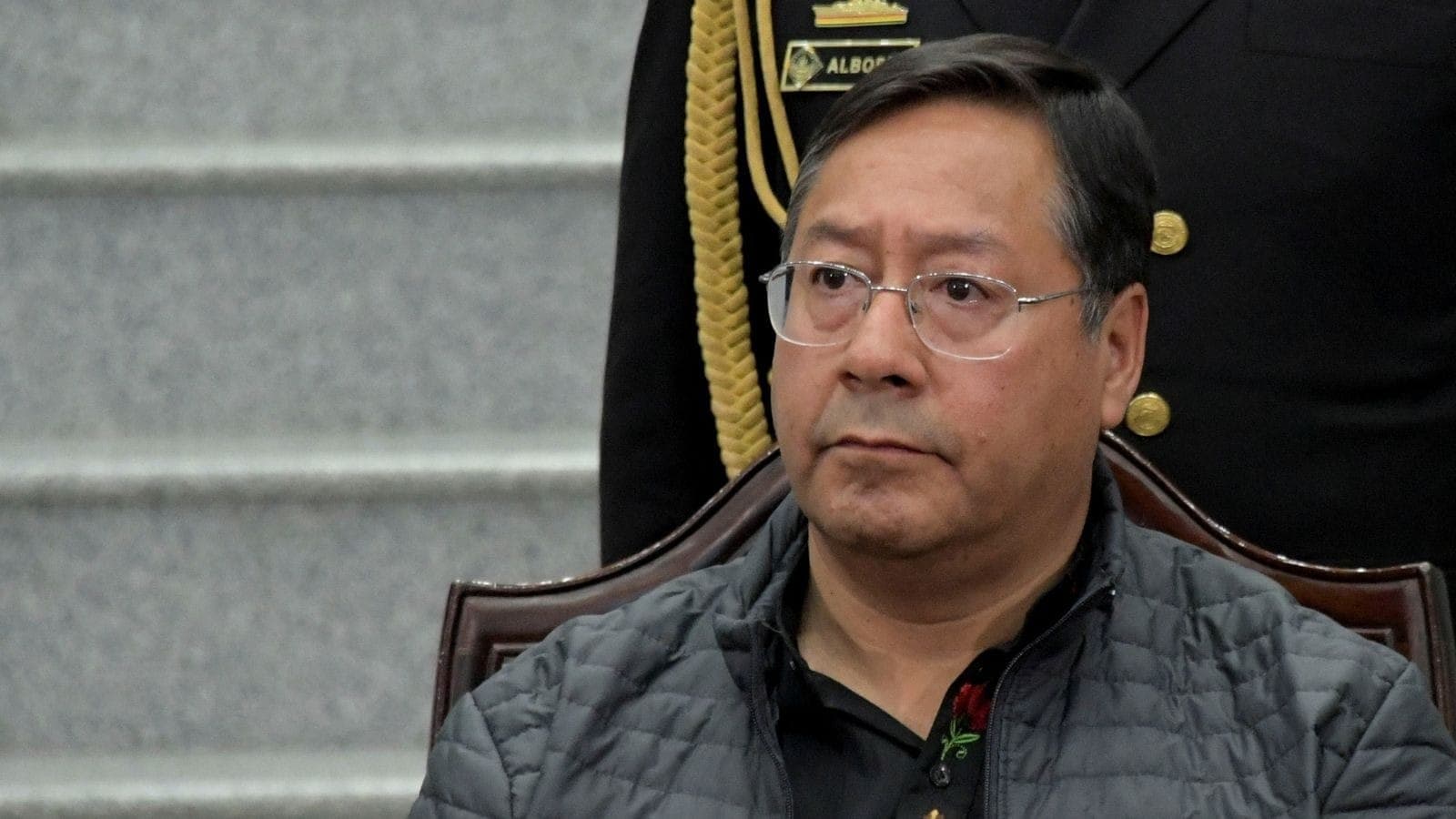Presidente Luis Arce, no palácio do governo em La Paz