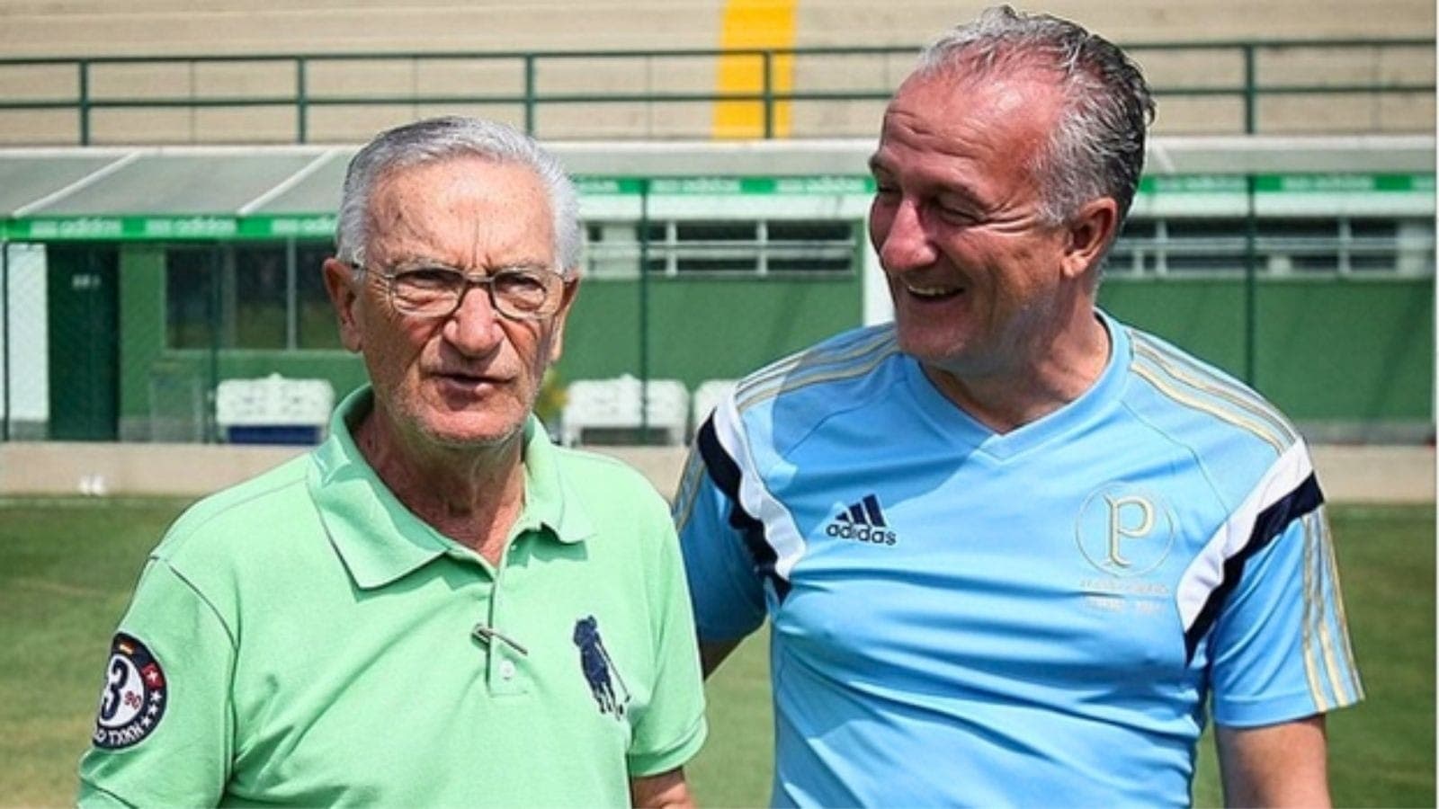 Dorival ao lado do tio, Dudu, quando treinou o Palmeiras