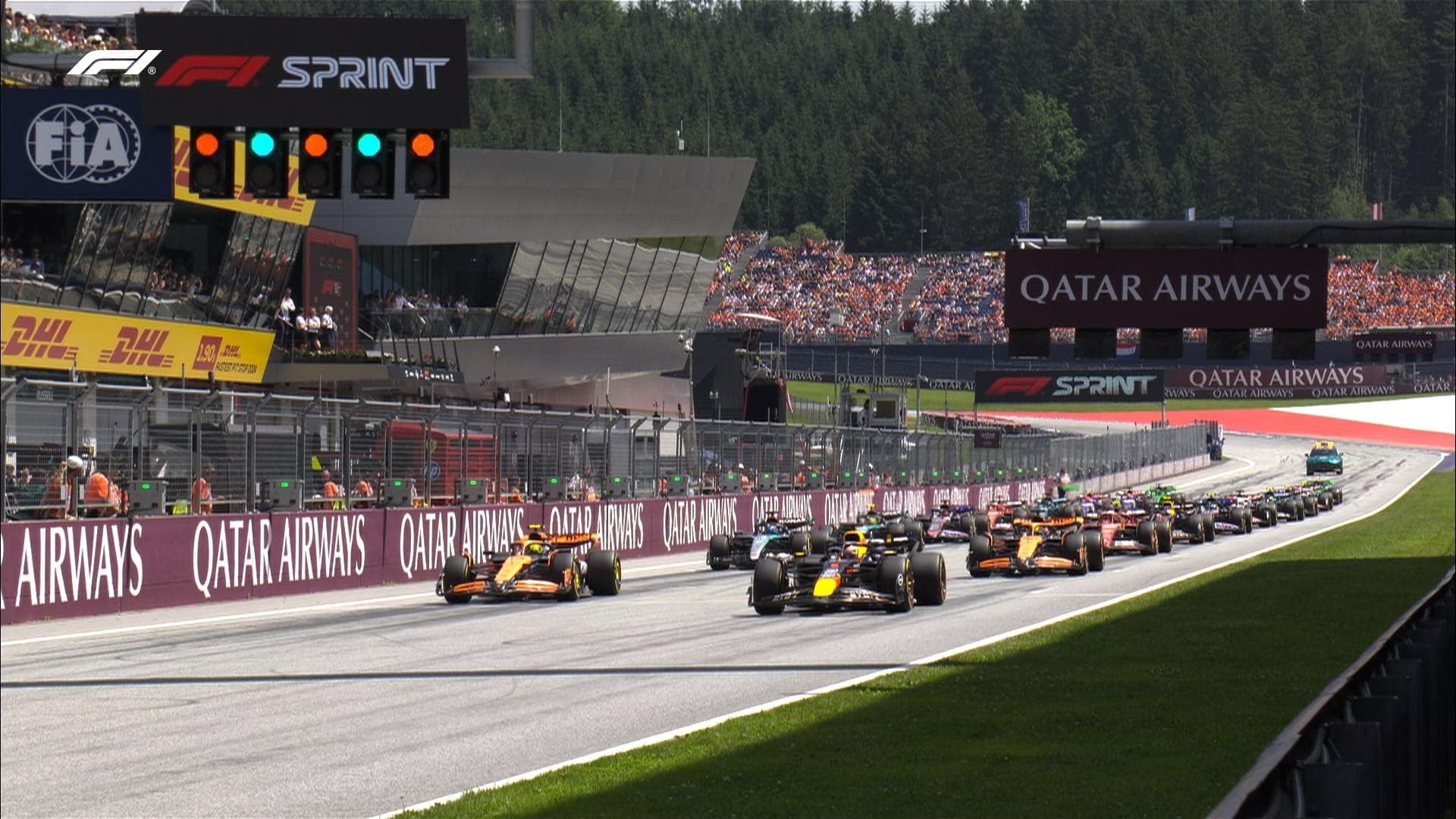 Largada da corrida sprint do GP da Áustria de F1