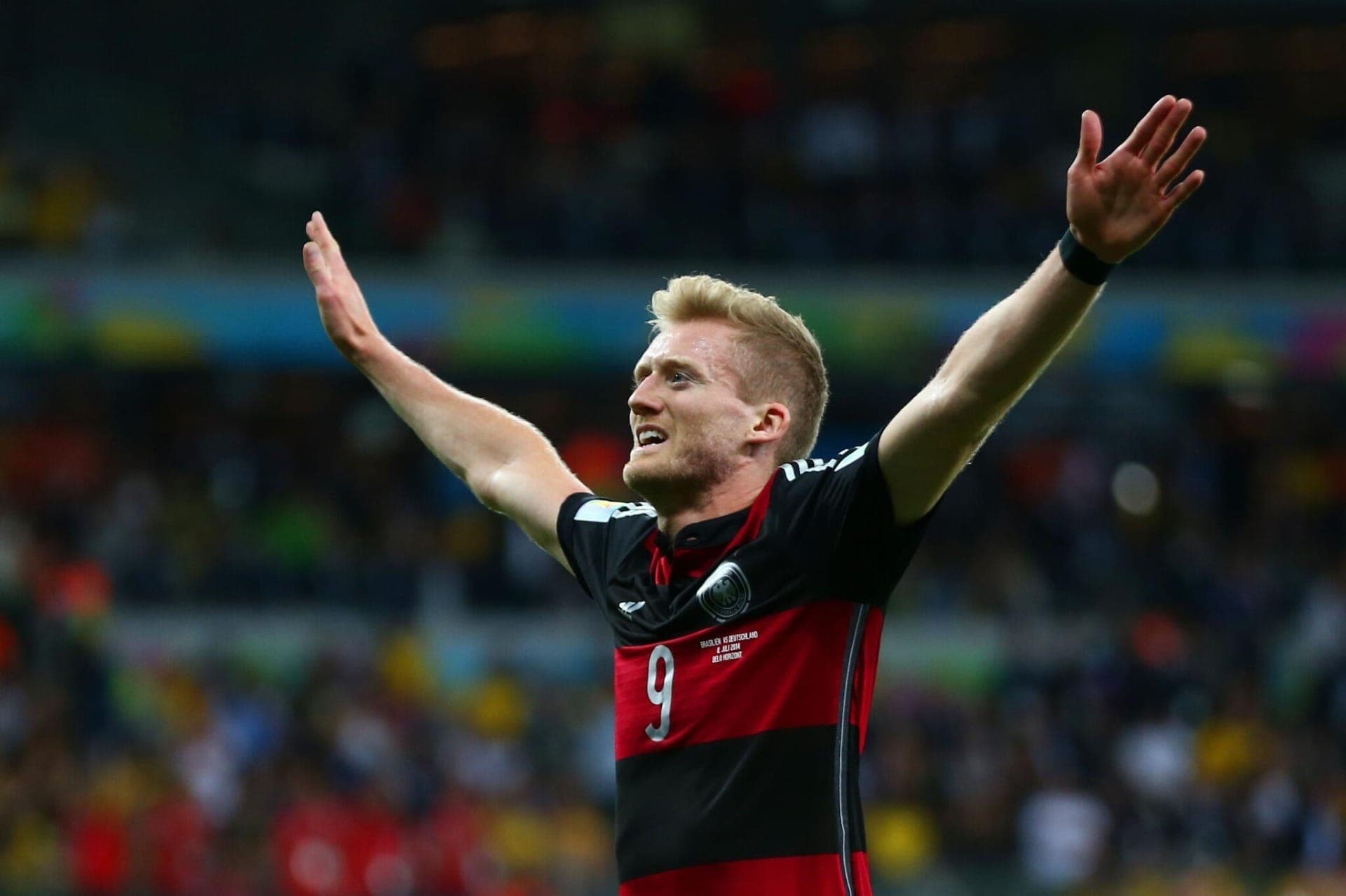 Schurrle comemora gol sobre o Brasil, no histórico 7 a 1 da Copa de 2014
