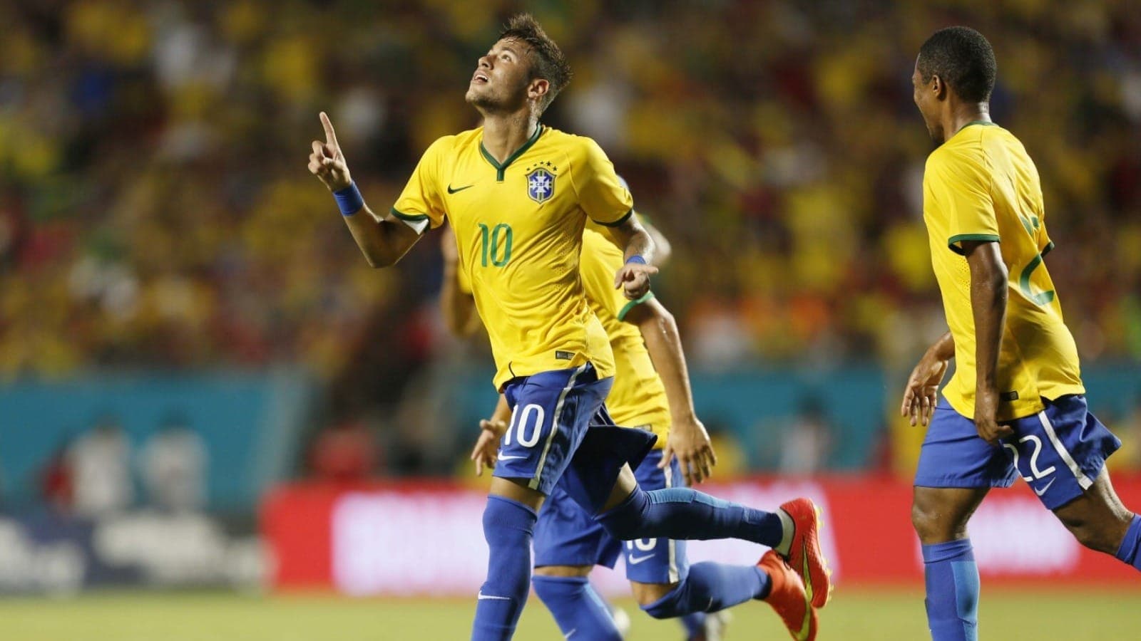 Neymar em amistoso Brasil x Colômbia em 2014