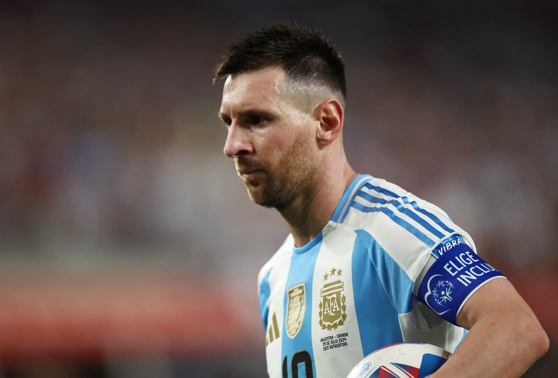 Lionel Messi em Argentina 2 x 0 Canadá pela Copa América 2024