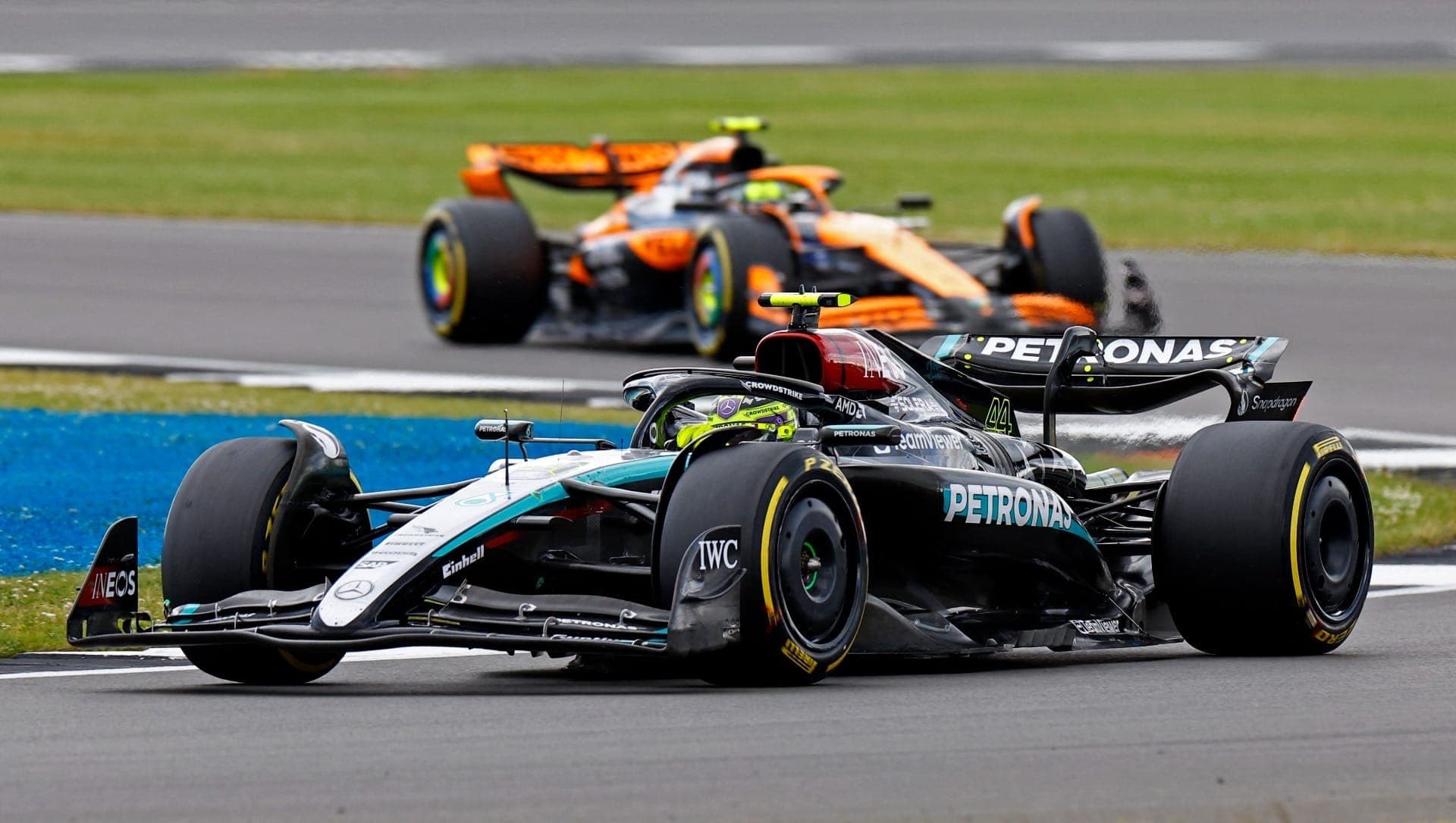 Mercedes e McLaren no GP da Grã-Bretanha de 2024