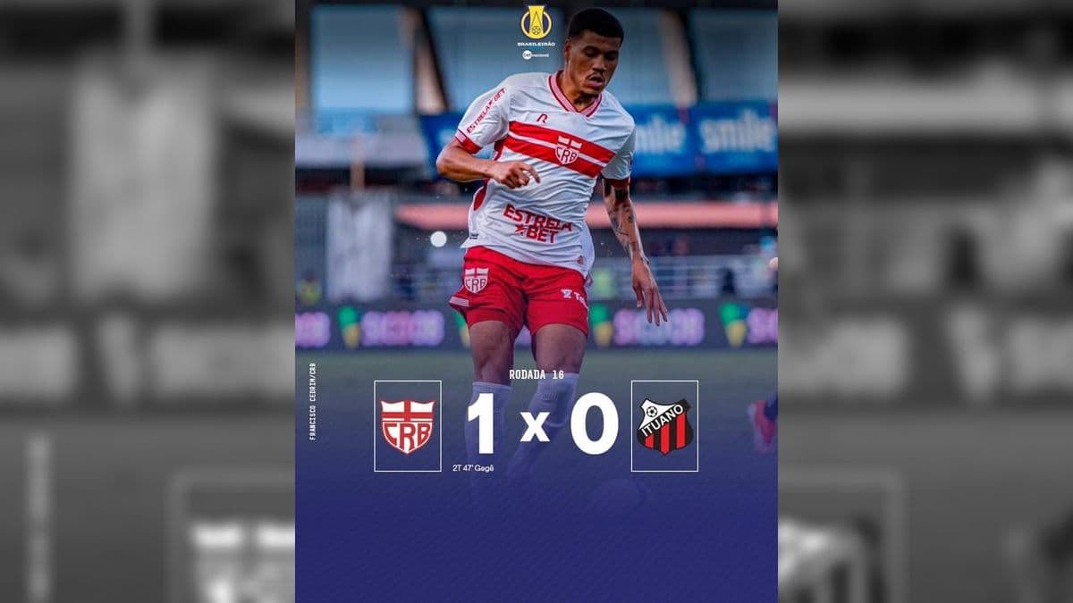 CRB vence o Ituano e sobe algumas posições na tabela da Série B